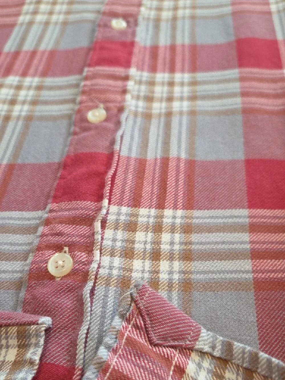 Polo by Ralph Lauren Pink and Gray Plaid Button-Down Shirt